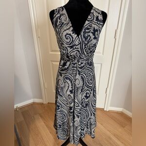 DIANE VON FURSTENBERG Silk Empire Waist Paisley Print Maternity Dress VGUC